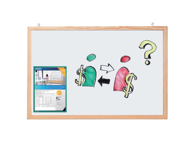 Franken Whiteboard Memoboard 40 x 60, Weiss Schreibtafel