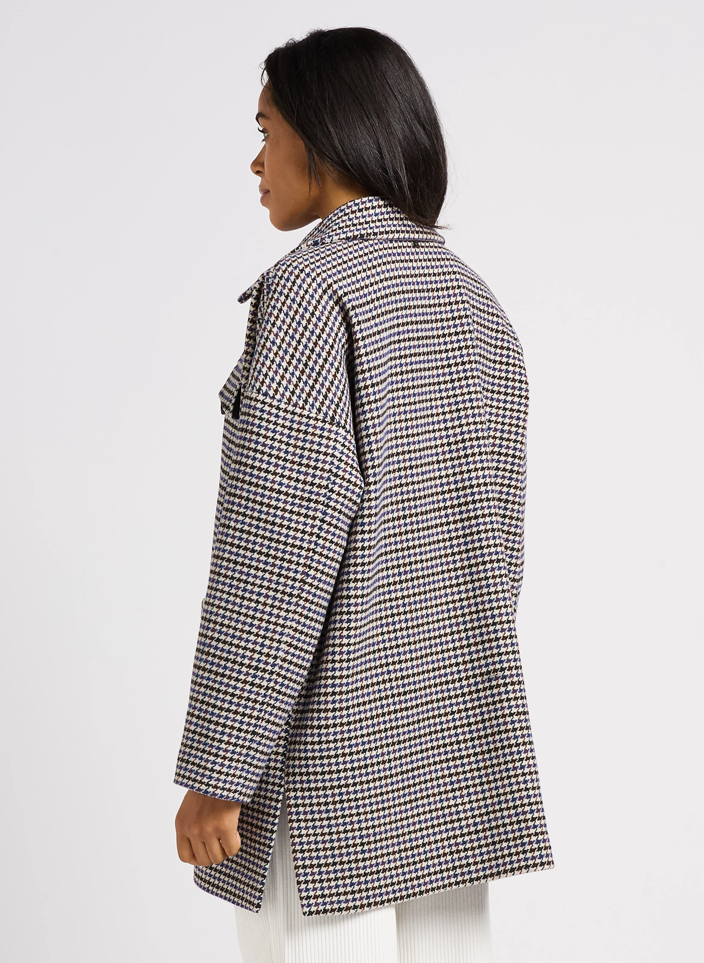 DOMINO - Manteau col classique en laine mélangée| Beige