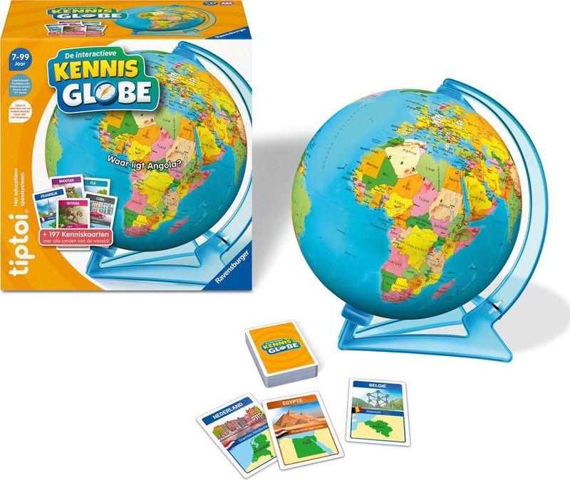Ravensburger - Tiptoi Kennis Globe - Interactieve Wereldbol - Educatief Speelgoed