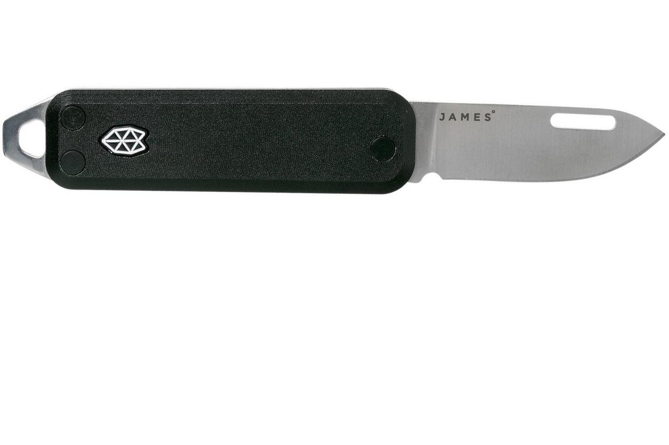 The James Brand Elko Satin   Black Aluminum KN117101-00 zakmes