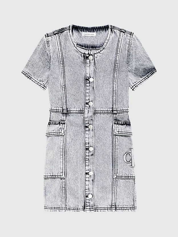 Vestido jeans de manga curta