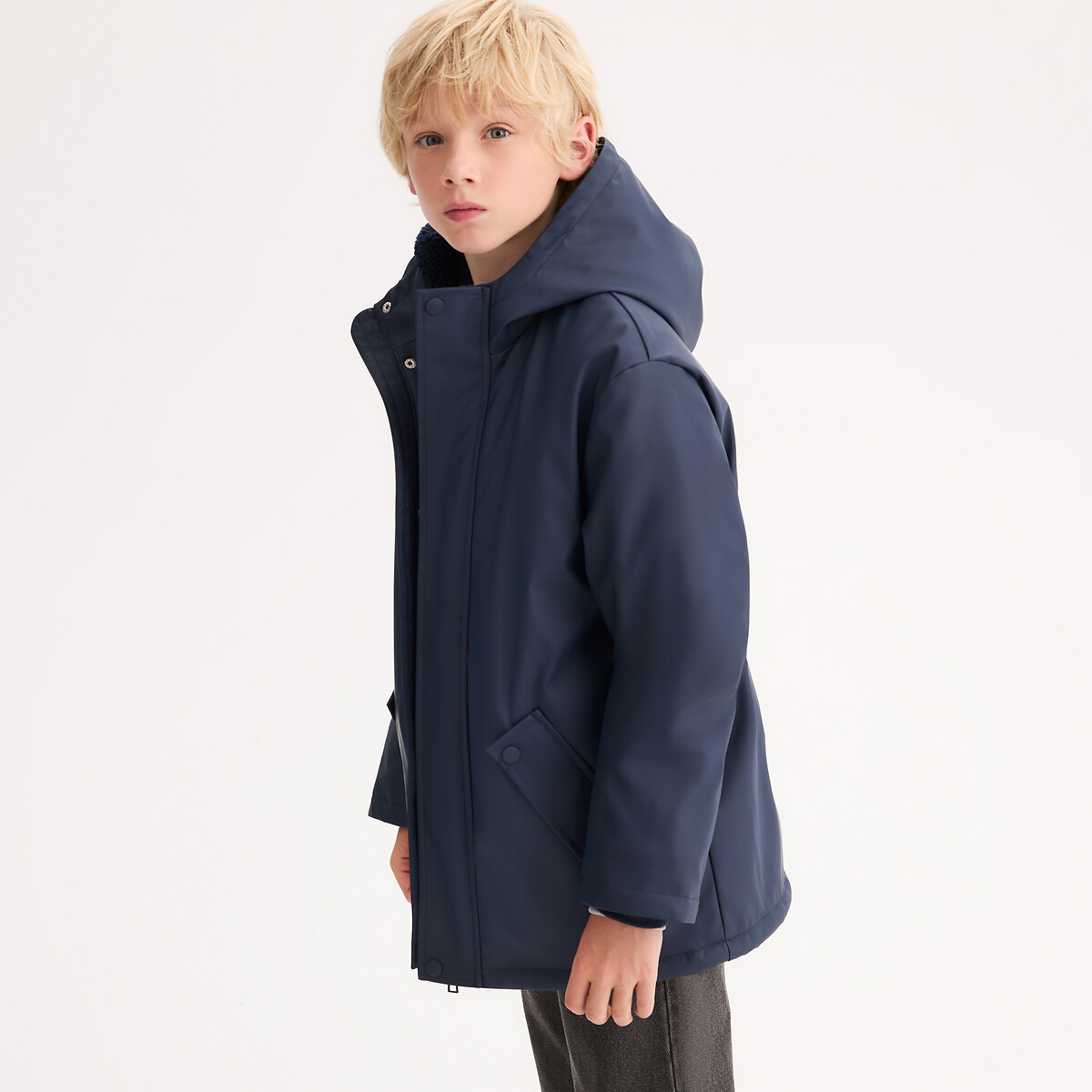 COLEÇÕES LA REDOUTE<br>Corta-vento com forro de sherpa e capuz