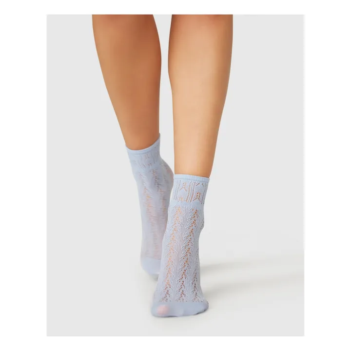 Swedish Stockings Chaussettes Erica Crochet | Bleu