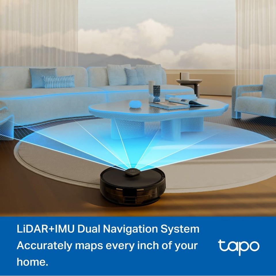 TP-Link - Tapo RV30 Max Plus 5300Pa Hyper Suction Robot Vacuum & Mop + Smart Auto-Empty Dock