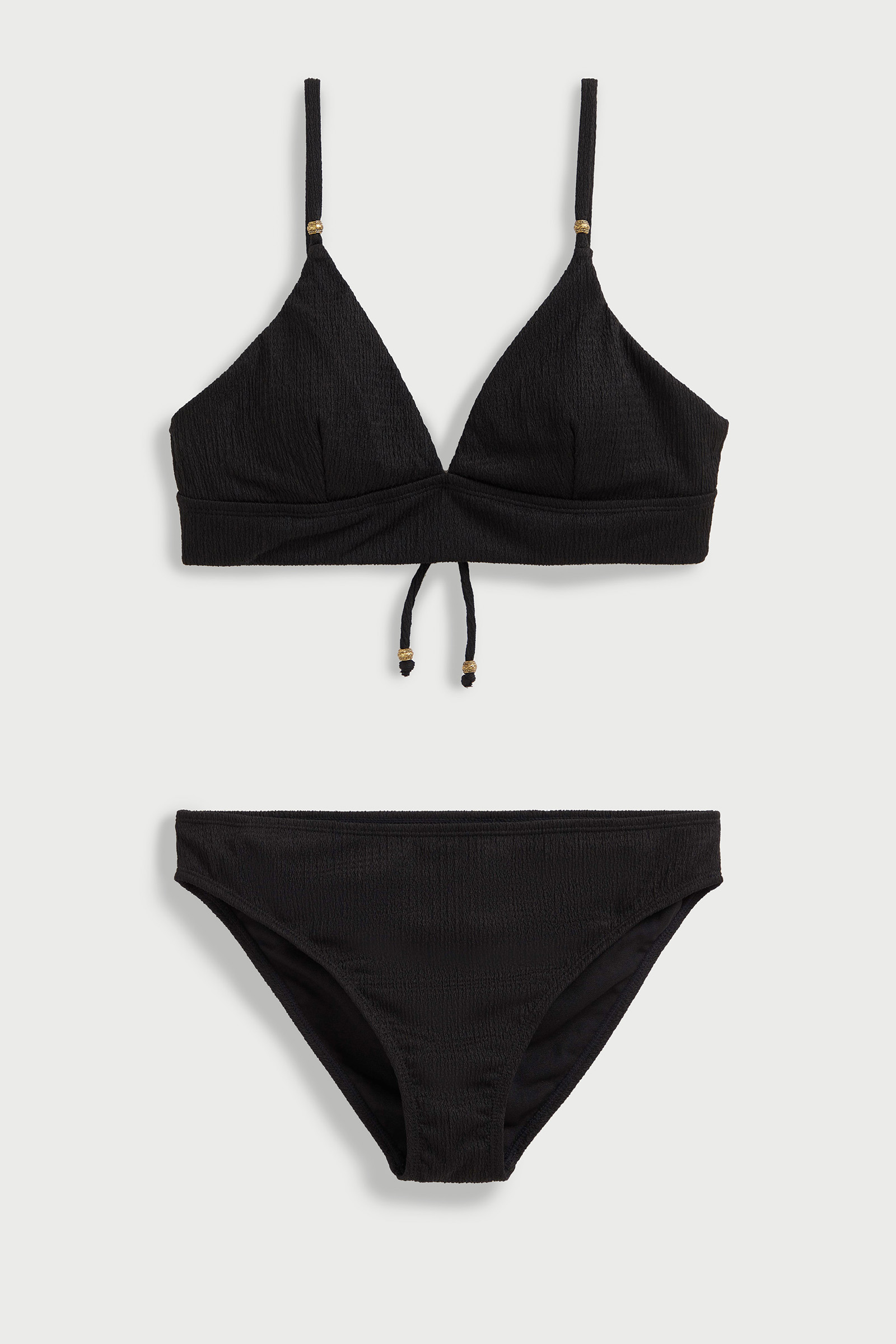 mid rise bikinibroekje met structuur WE Fashion Zwart