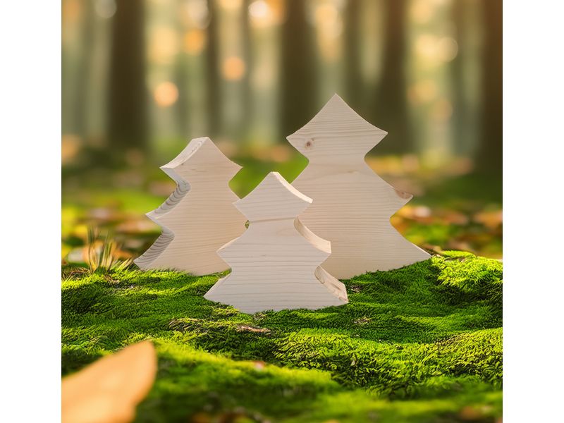 Holz Zollhaus Aufsteller Massivholz Tannenbaum klein Bastel- und Dekomaterial
