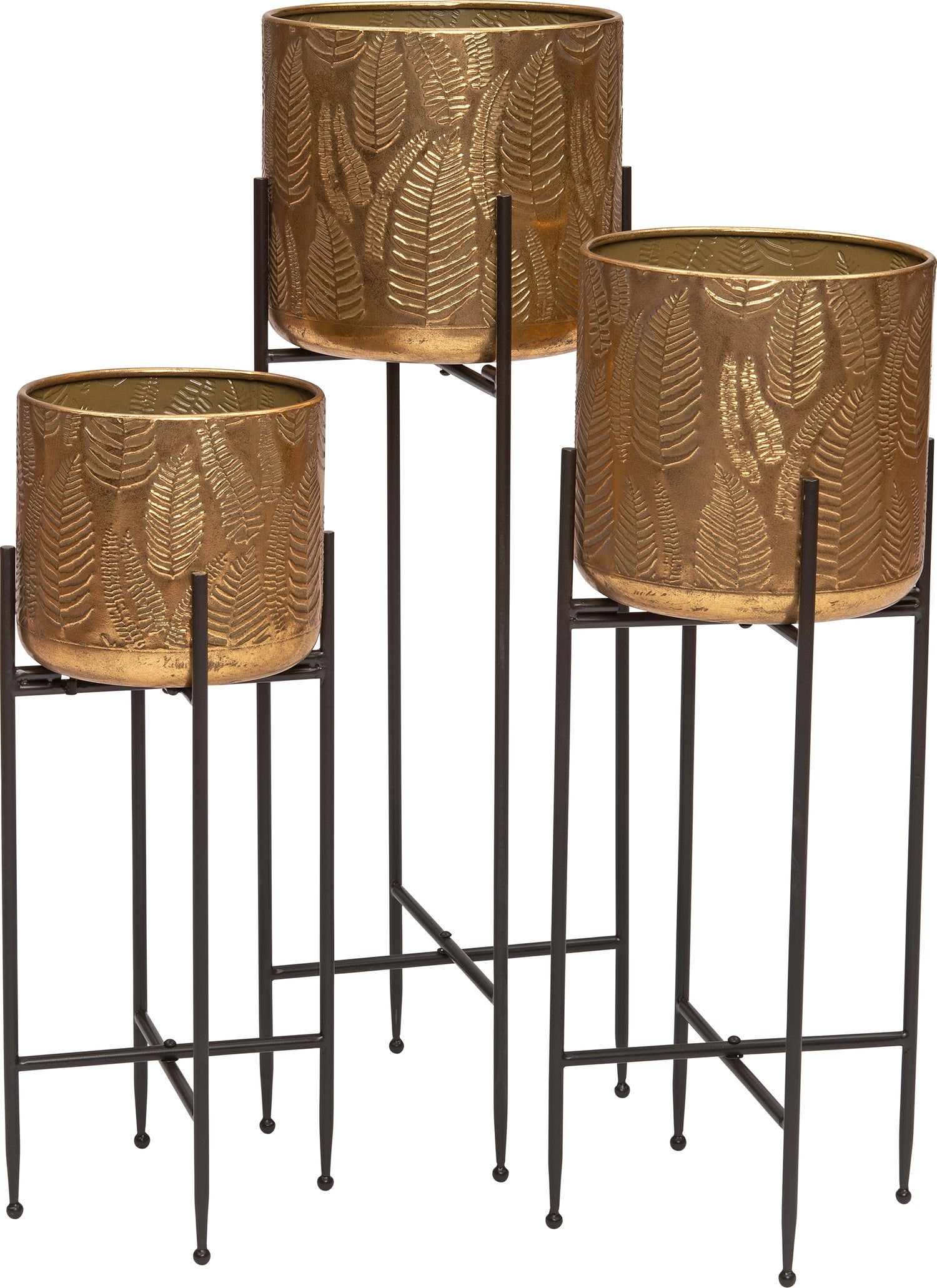 Intratuin bloempot op poten Vita goud D 20 H 55 cm