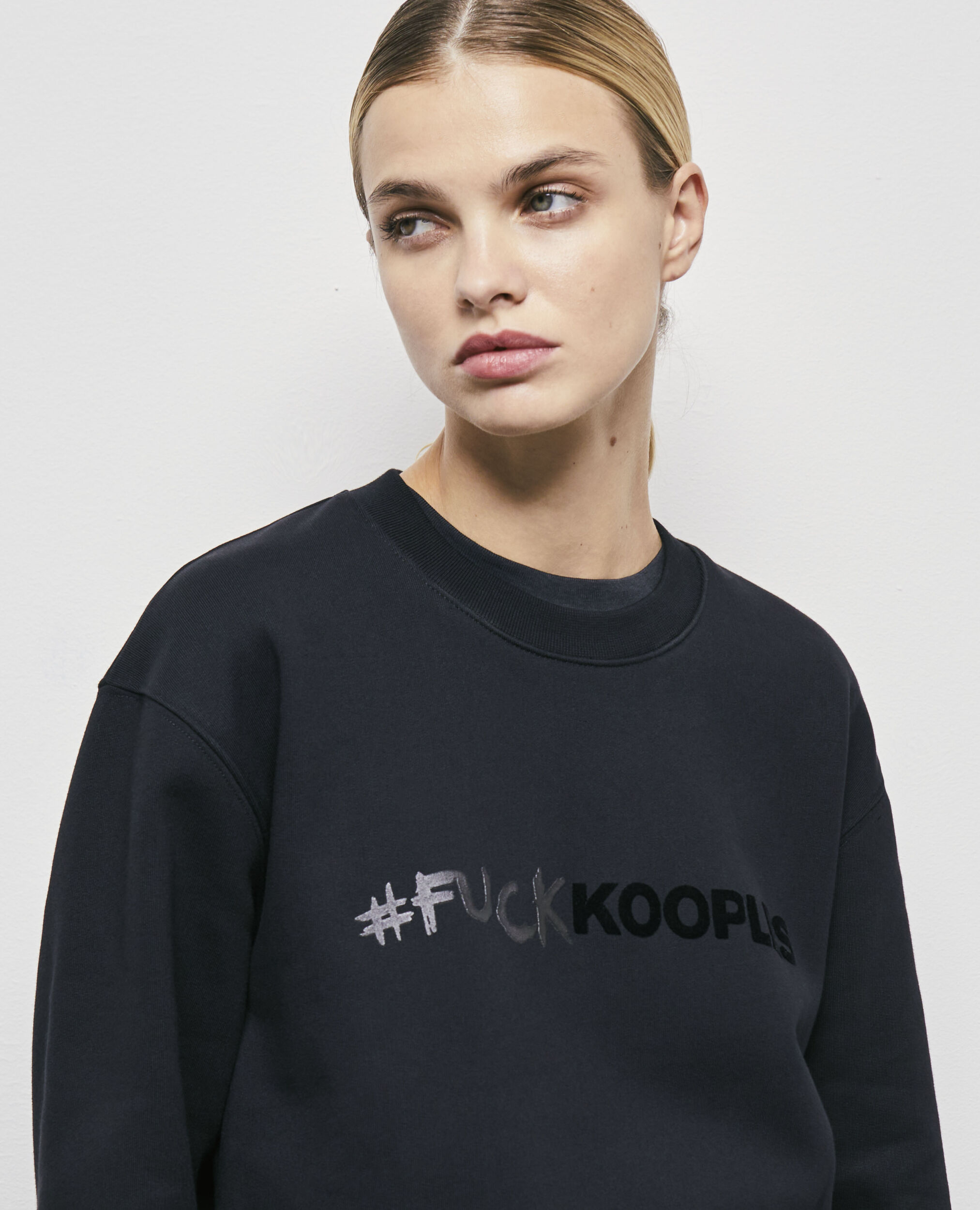 Sweatshirt logo noir