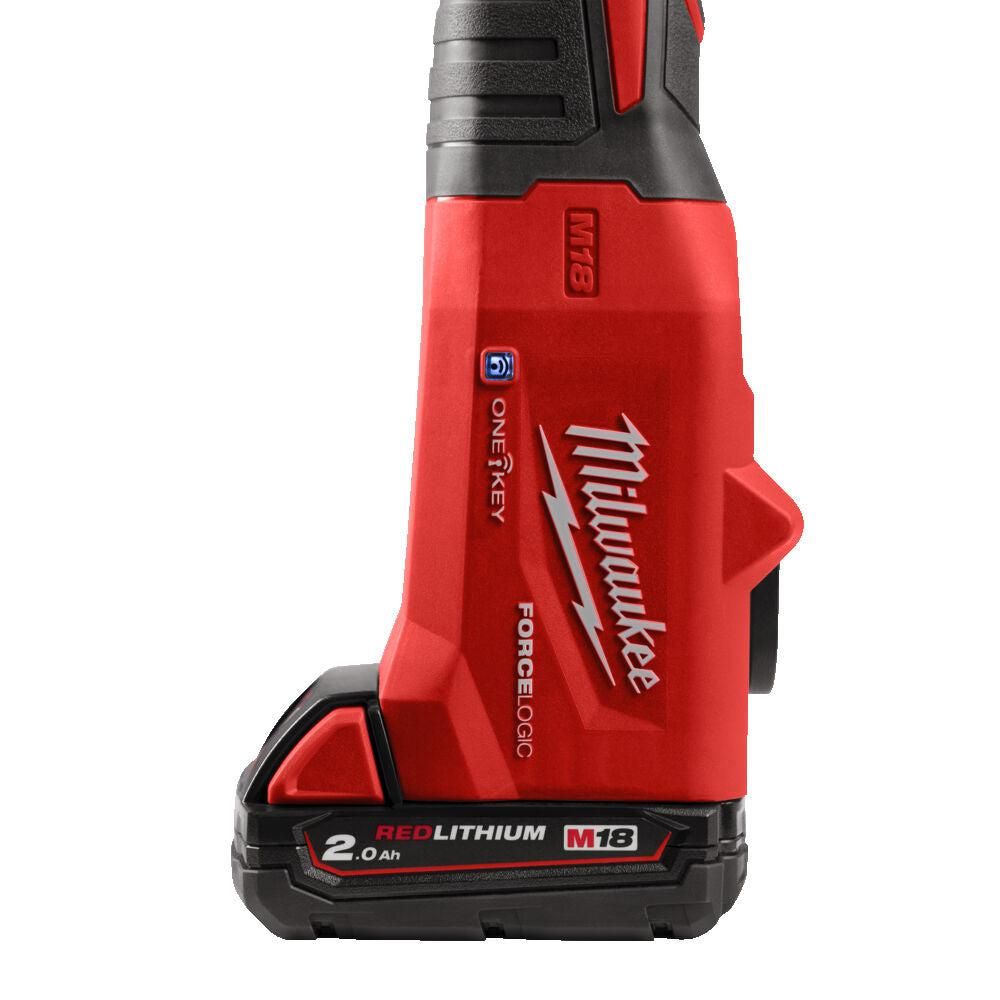 Milwaukee M18 ONEHCCT60-202C FORCE LOGIC™ Accu kabelkrimptang 60 kN 18V 2.0Ah in koffer - 4933479684