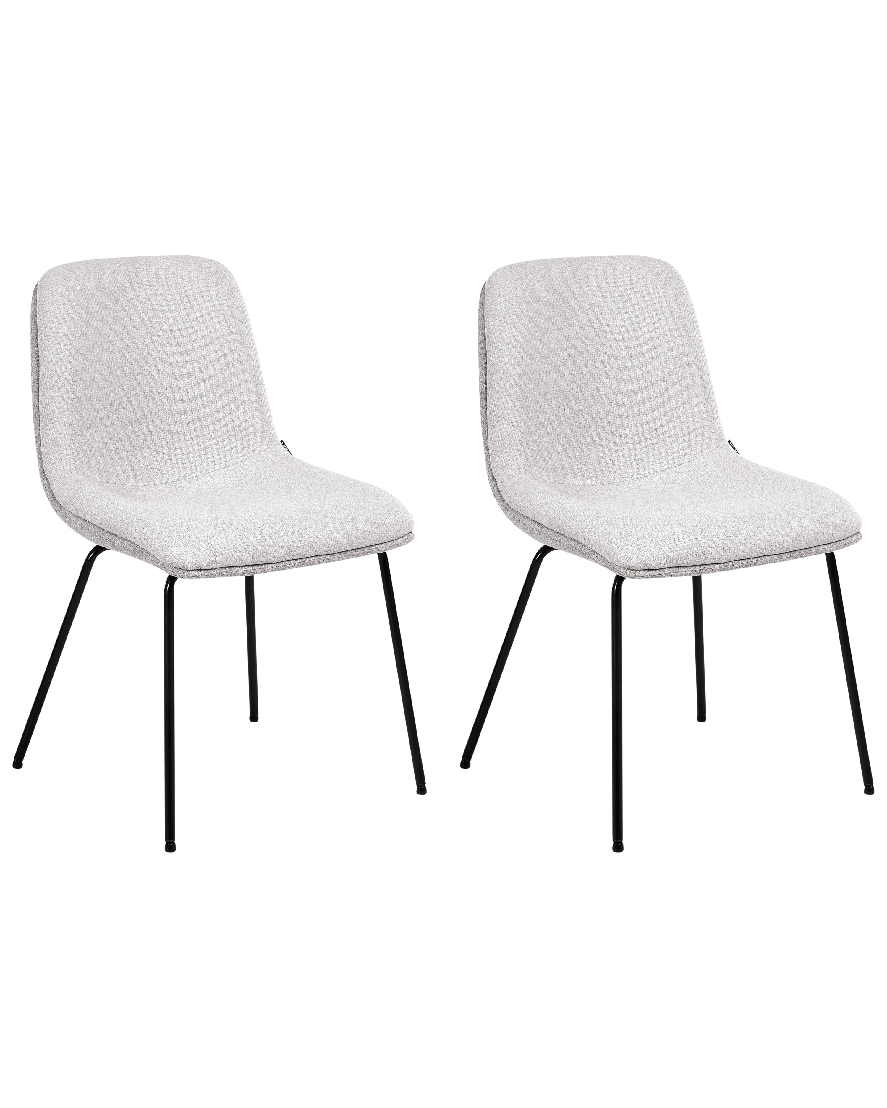 Set van 2 eetkamerstoelen LORIDA Stof Lichtgrijs