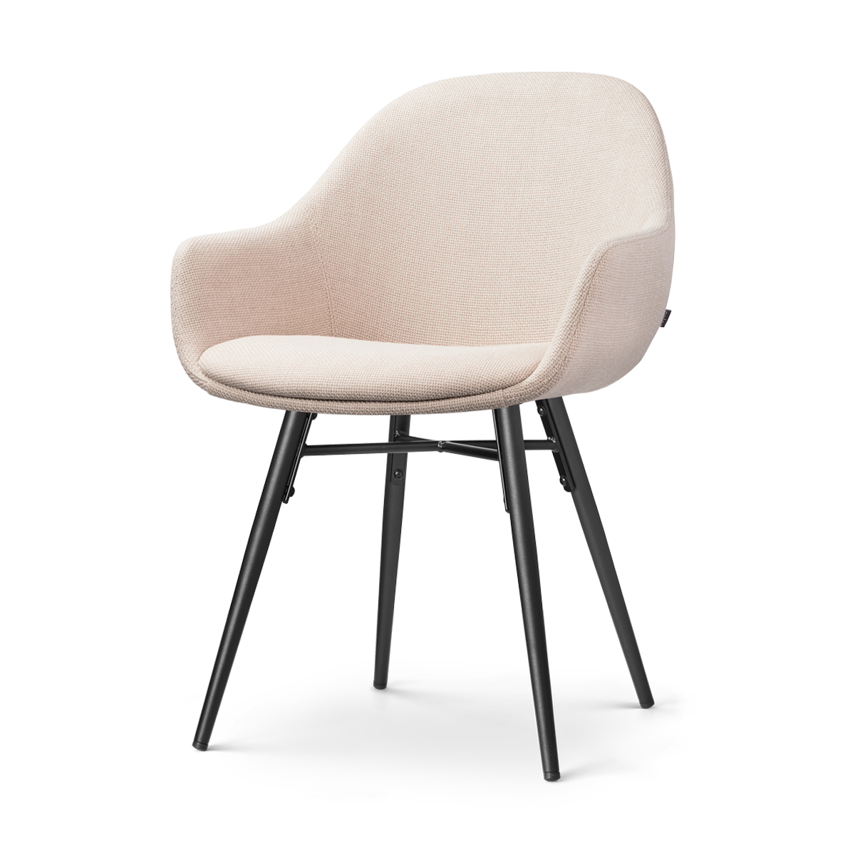Eetkamerstoel Nena-Mae beige - zwart onderstel