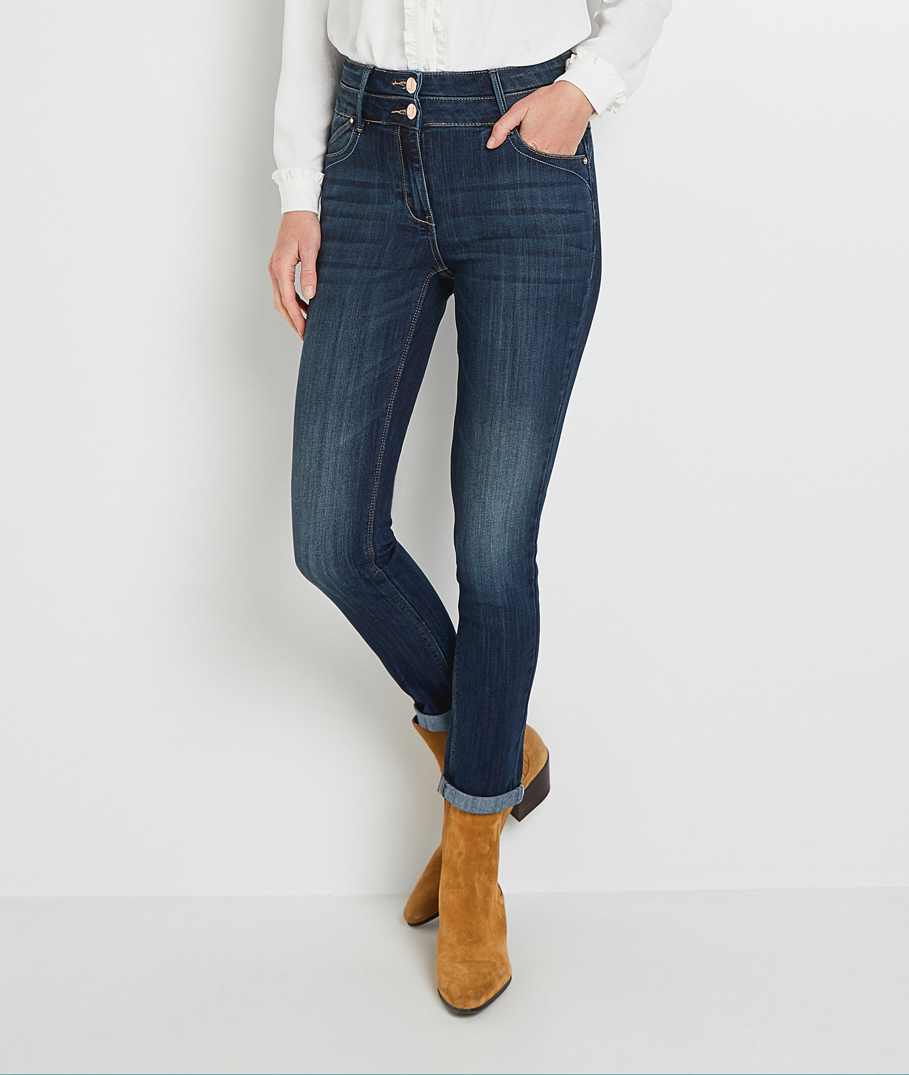 Jean raccourci taille haute HANOI femme - RINSE