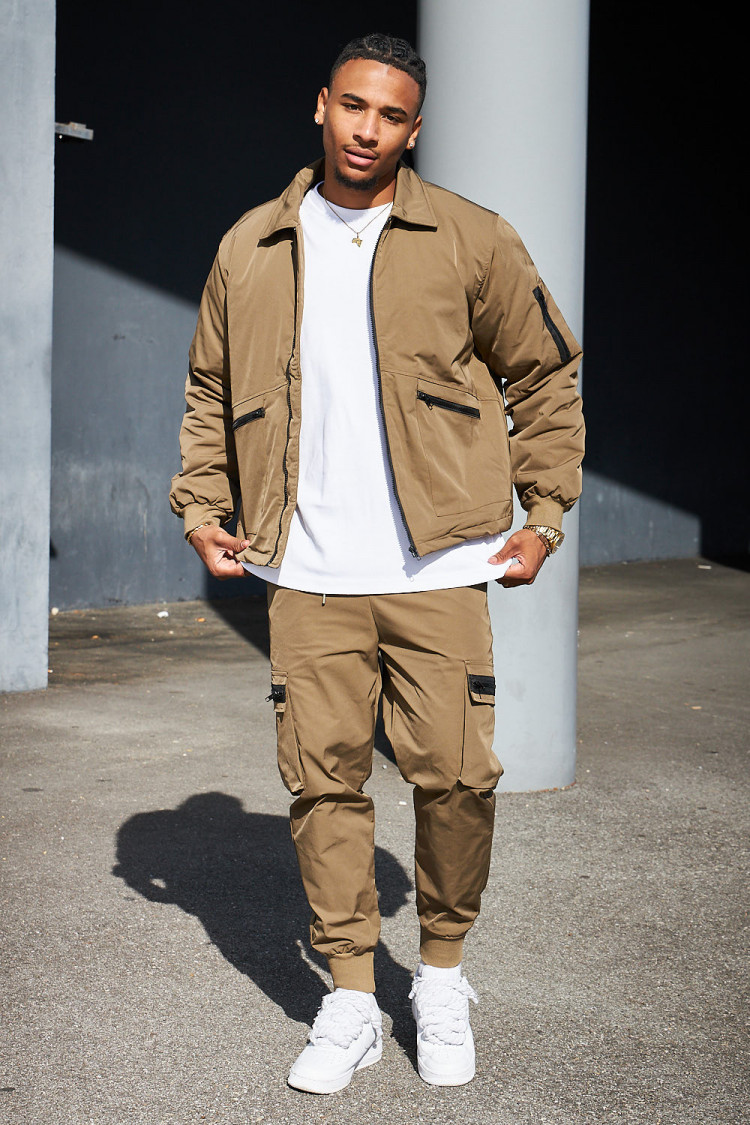 Ensemble 2 pièces blouson + pantalon de jogging kaki