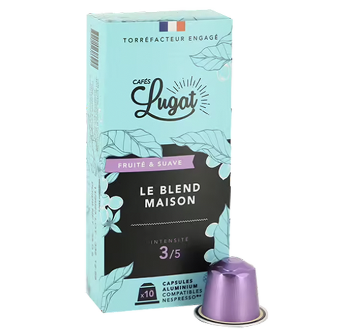 10 capsules compatibles Nespresso® Le Blend Maison - CAFÉS LUGAT