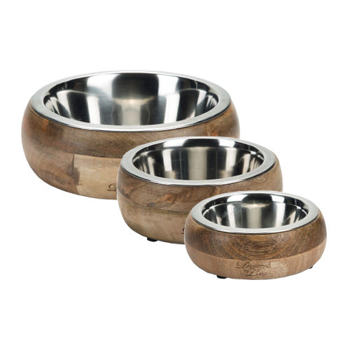 Designed by Lotte Houten Eet- en Drinkbak Mandira