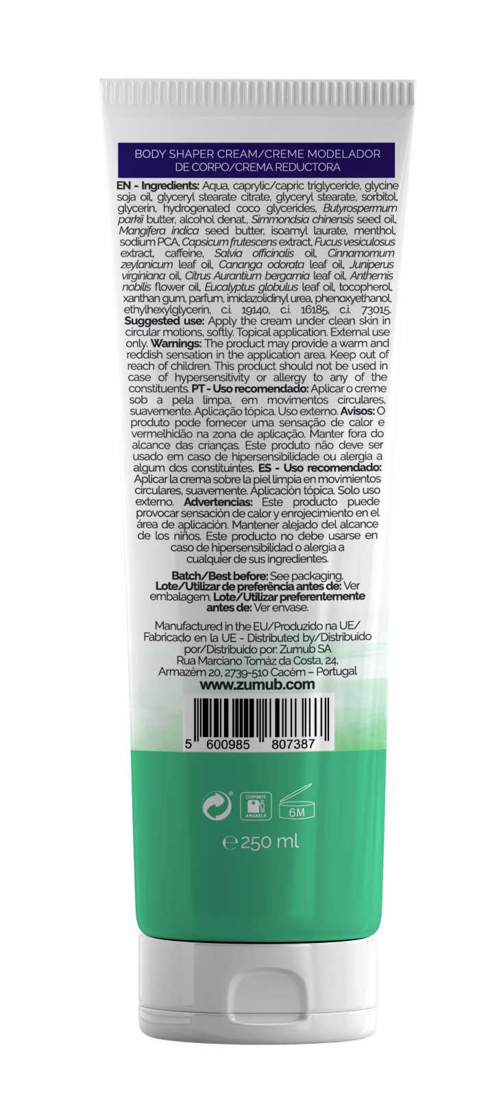 Creme Modelador Corporal Zumub 250 ml