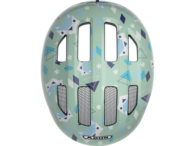 Abus Helm Smiley 3.0 Green Nordic Shiny, S Fahrradhelm für Kinder