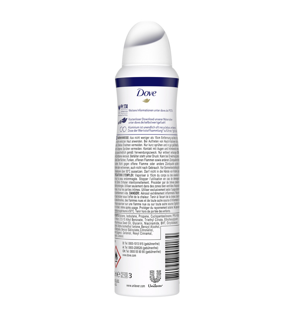Dove Deodorant spray original 0% (150 ml)