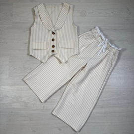 Parisian pinstripe set - wit