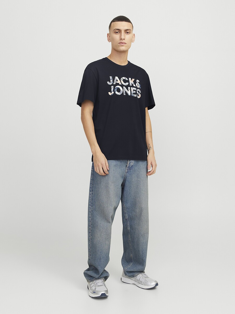 JACK & JONES<br>Camiseta descontraída com logo floral