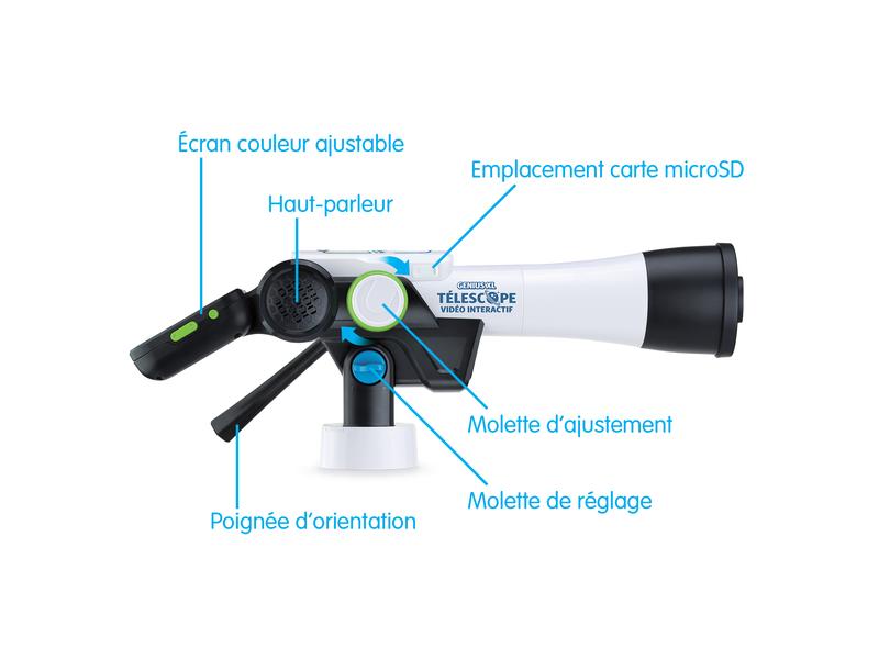Vtech Genius XL Téléscope Vidéo interactif -FR- Digitales Teleskop auf Stativ inklusive NASA-Inhalten und Sammelkarten