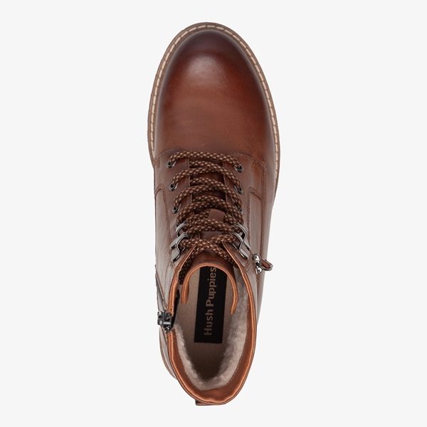 Hush Puppies gevoerde leren dames veterlaarsjes