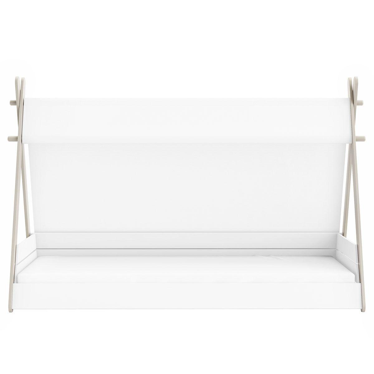 TOTEM LIT 90X200CM BLANC PERLE TAUPE