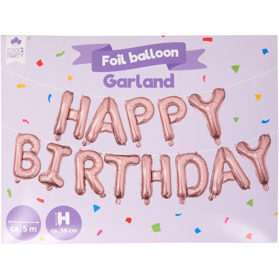 Guirlande de ballons mylar Cool2Party Happy Birthday