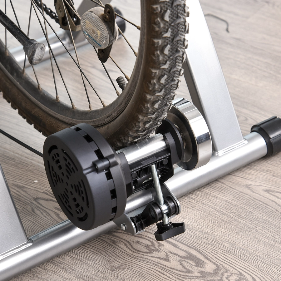 HOMCOM Heimtrainer mit Magnetbremse silber