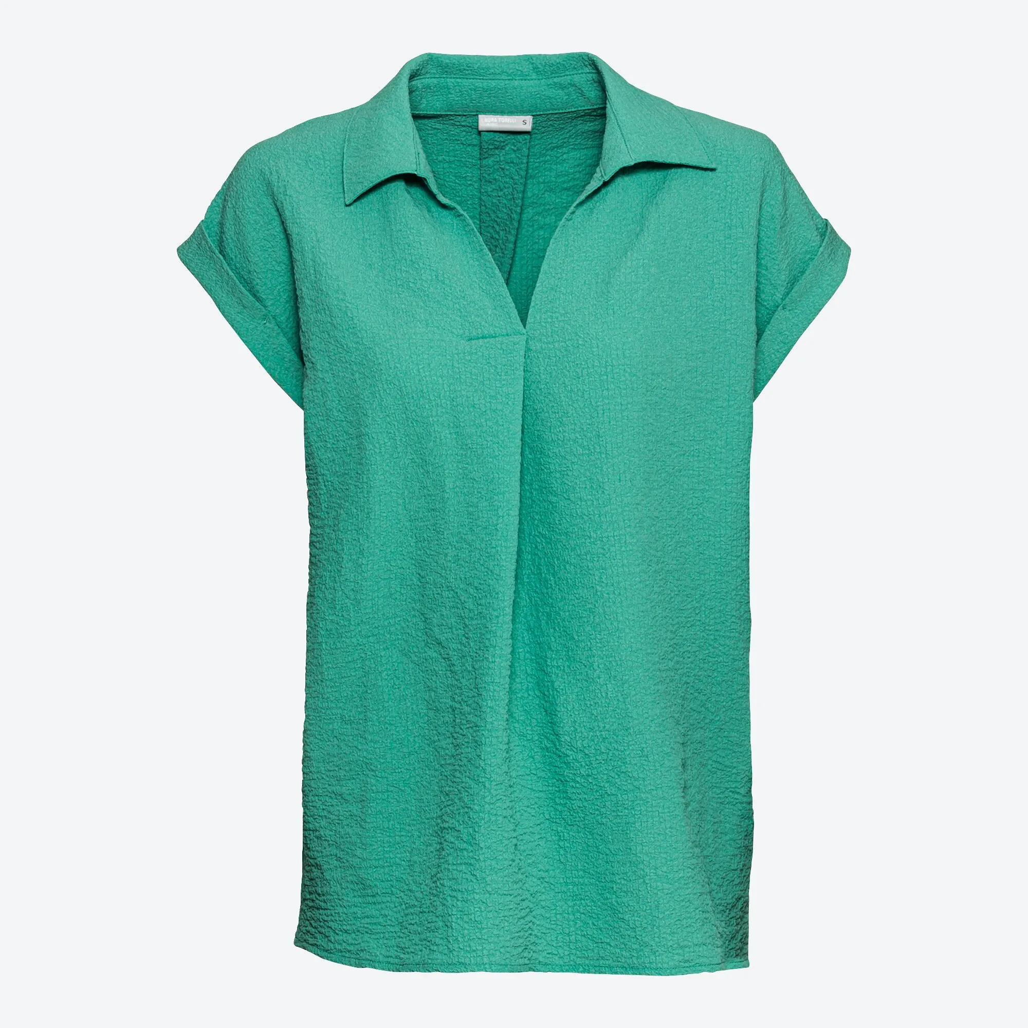 Damen-Bluse mit Crinkle-Effekt