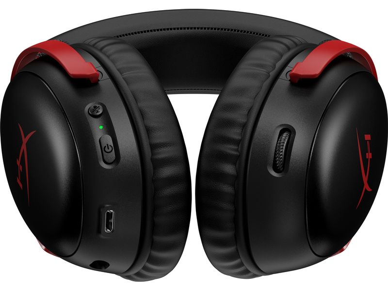 HyperX Headset Cloud III Wireless Rot/Schwarz Komfortables Gaming-Headset für PC und Spielkonsolen