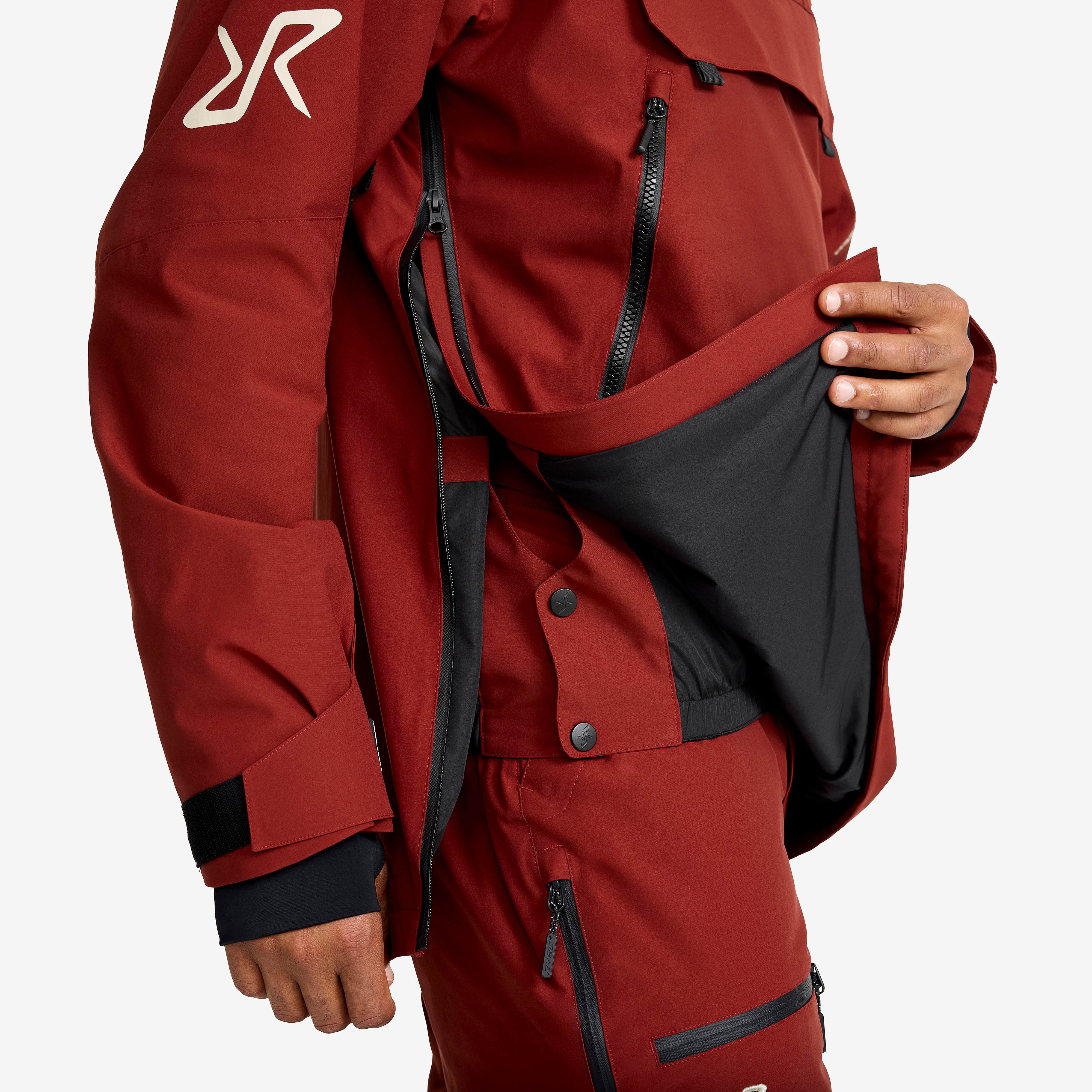 Halo 2L Insulated Ski Anorak Herre Fired Brick