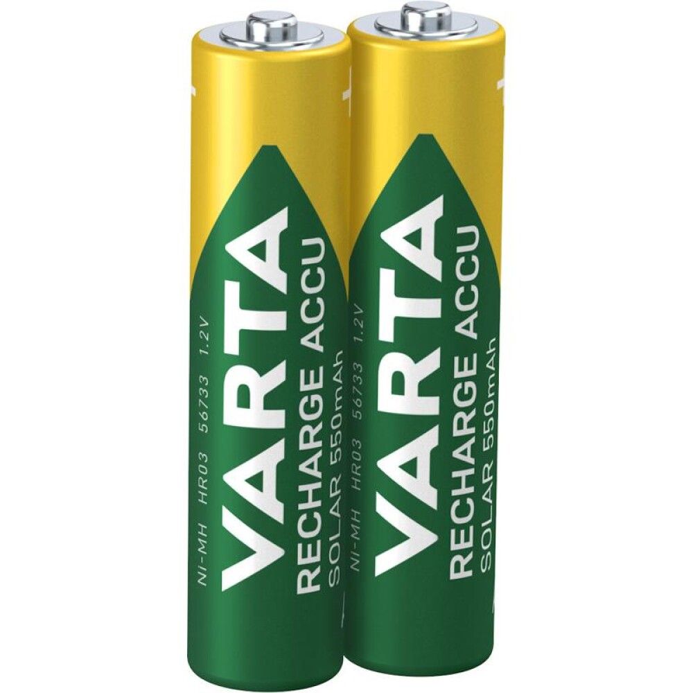 BATTERI VARTA SOLAR AAA 550MAH 2-PAKK