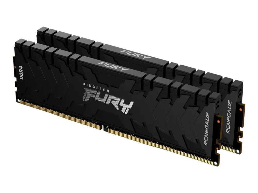 Kingston FURY Renegade - DDR4 - sæt - 16 GB: 2 x 8 GB - DIMM 288-PIN - 5333 MHz / PC4-42600 - CL20 - 1.6 V - ikke bufferet - ikke-ECC - sort