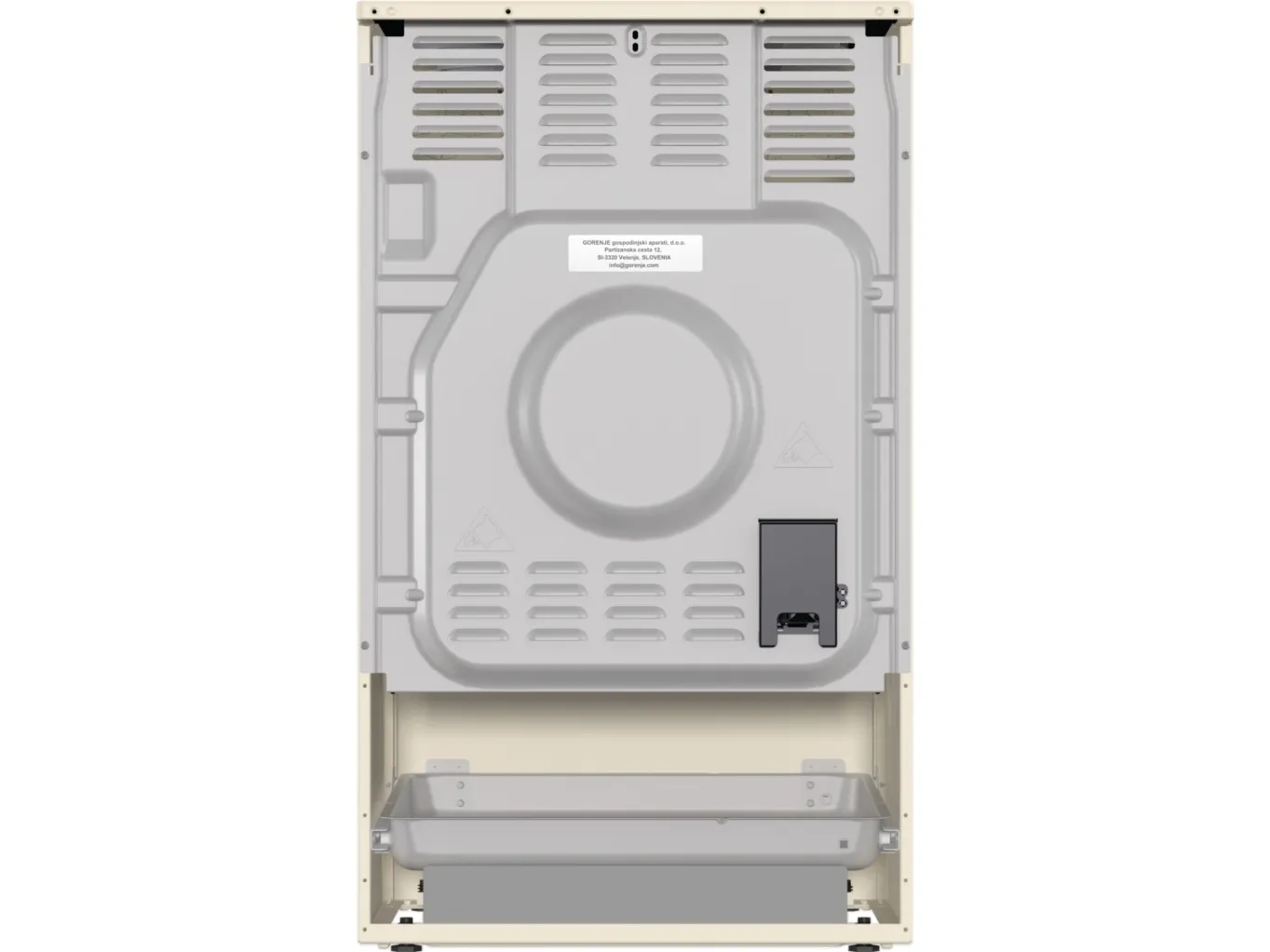 Gorenje Classico GECS5B70CLI - Komfur - med dampfunktion - fritstående - bredde: 50 cm - dybde: 59.4 cm - højde: 85 cm - med selv-rengøring - elfenben