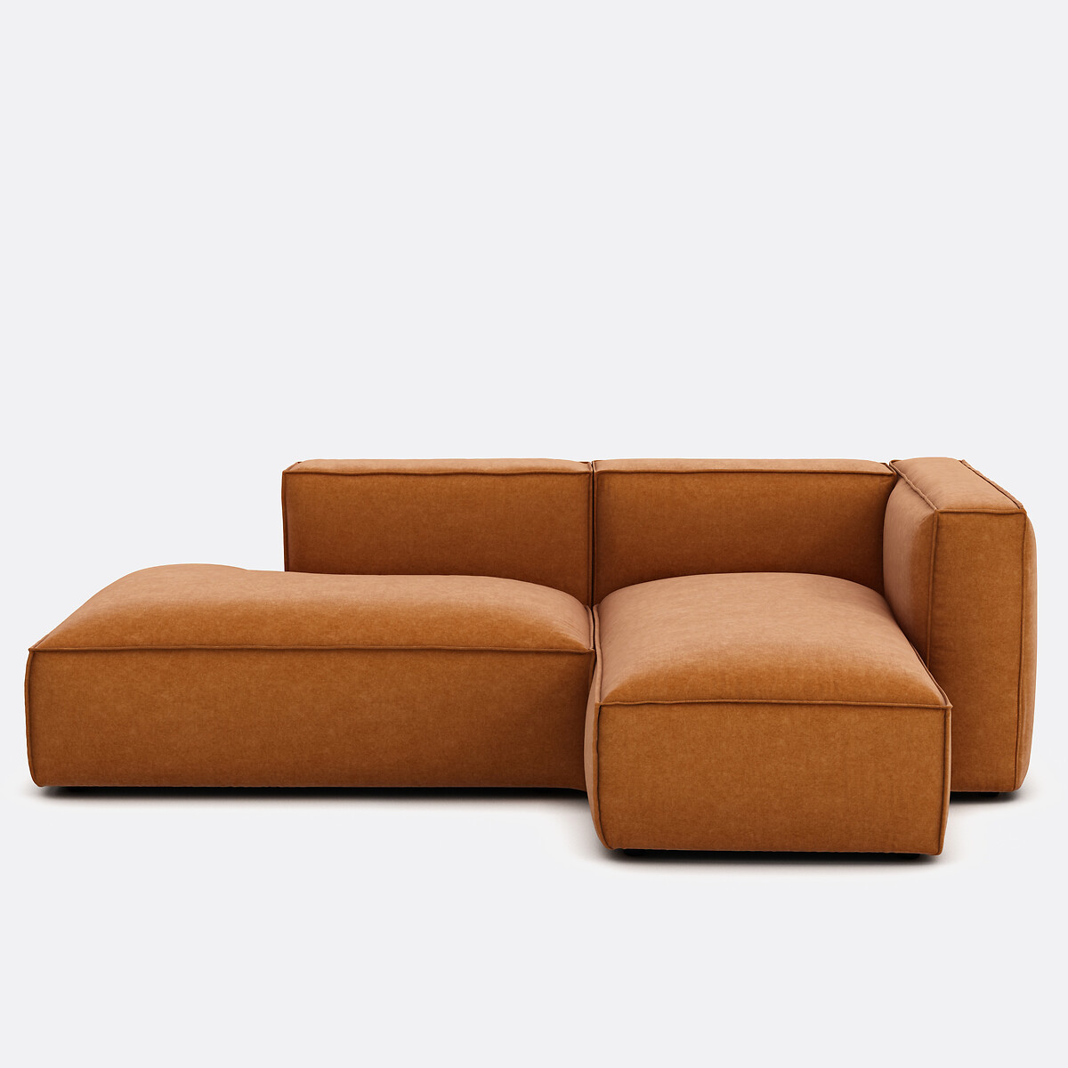 LA REDOUTE INTERIEURS<br>Sofá lounge esquerda, veludo texturizado, Seven