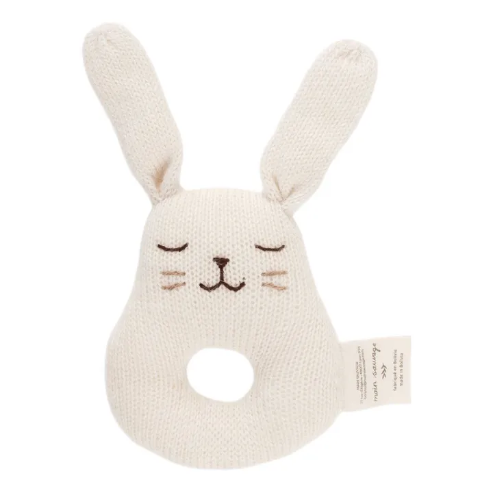 Main Sauvage Hochet Lapin | Ecru