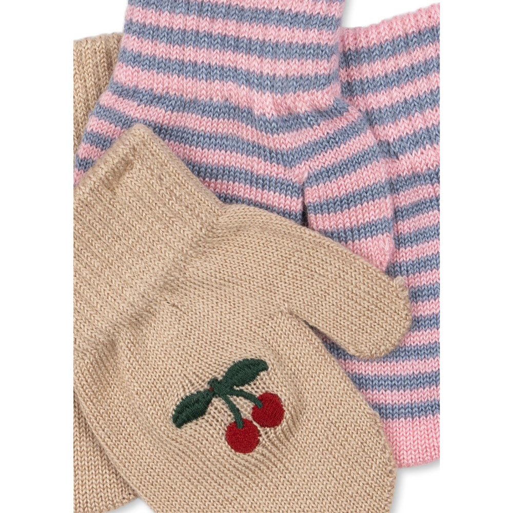 Køb Konges Sløjd Cherry/Stripe 2 Pak Filla Vanter