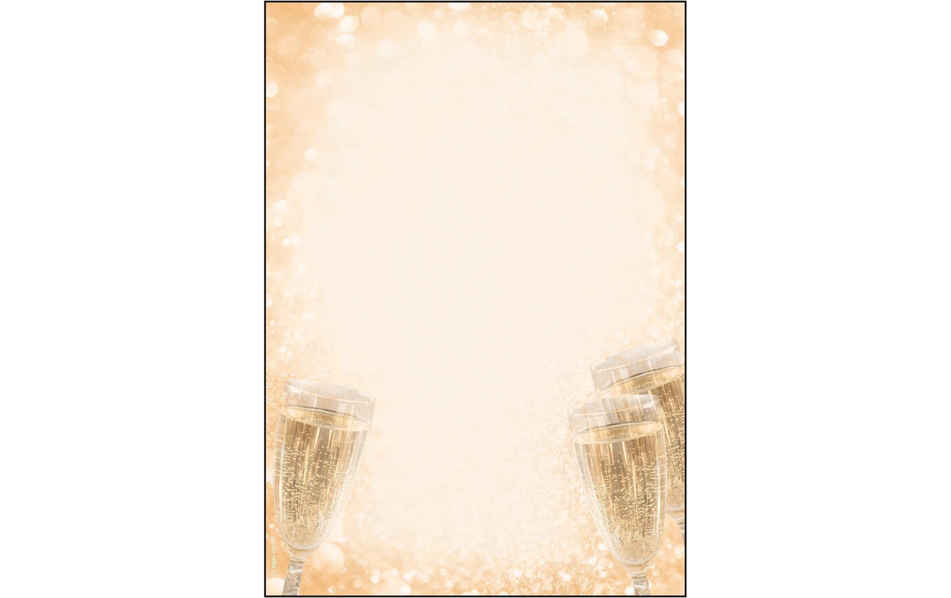 Motivpapier Champagne A4, 100 BlattHochwertiges Motivpapier