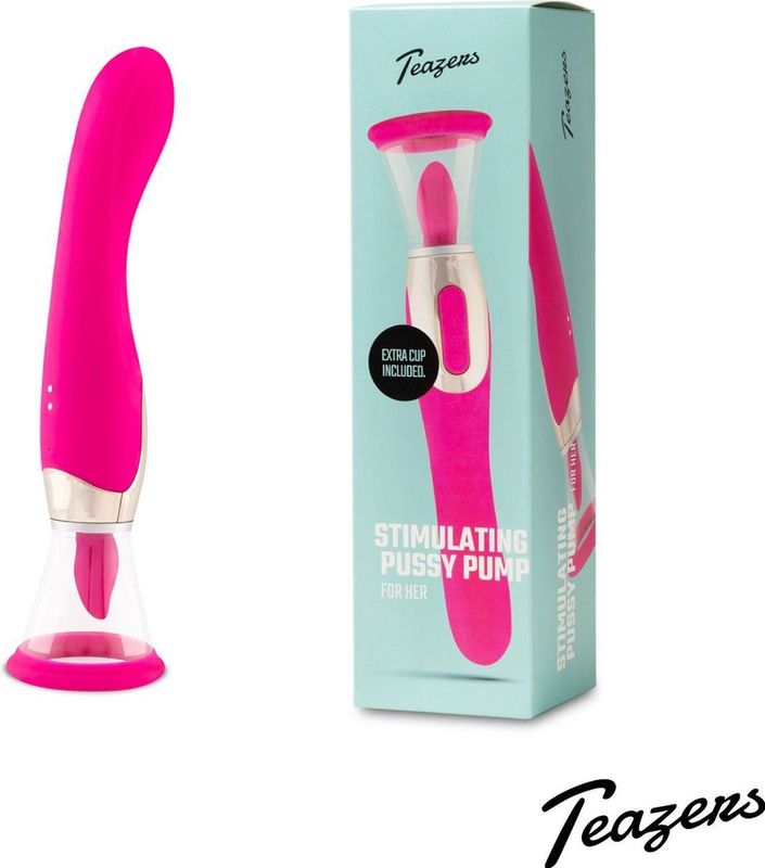 Teazers - Pleasure Pump met G-Spot Vibrator - Oplaadbaar - Clitorispomp - Clitoris Zuiger - Tepelzuiger - Clitorispompen - Vibrators voor Vrouwen - G-Spot Vibrator - Sex Toys voor Vrouwen - Seksspeeltjes - Roze