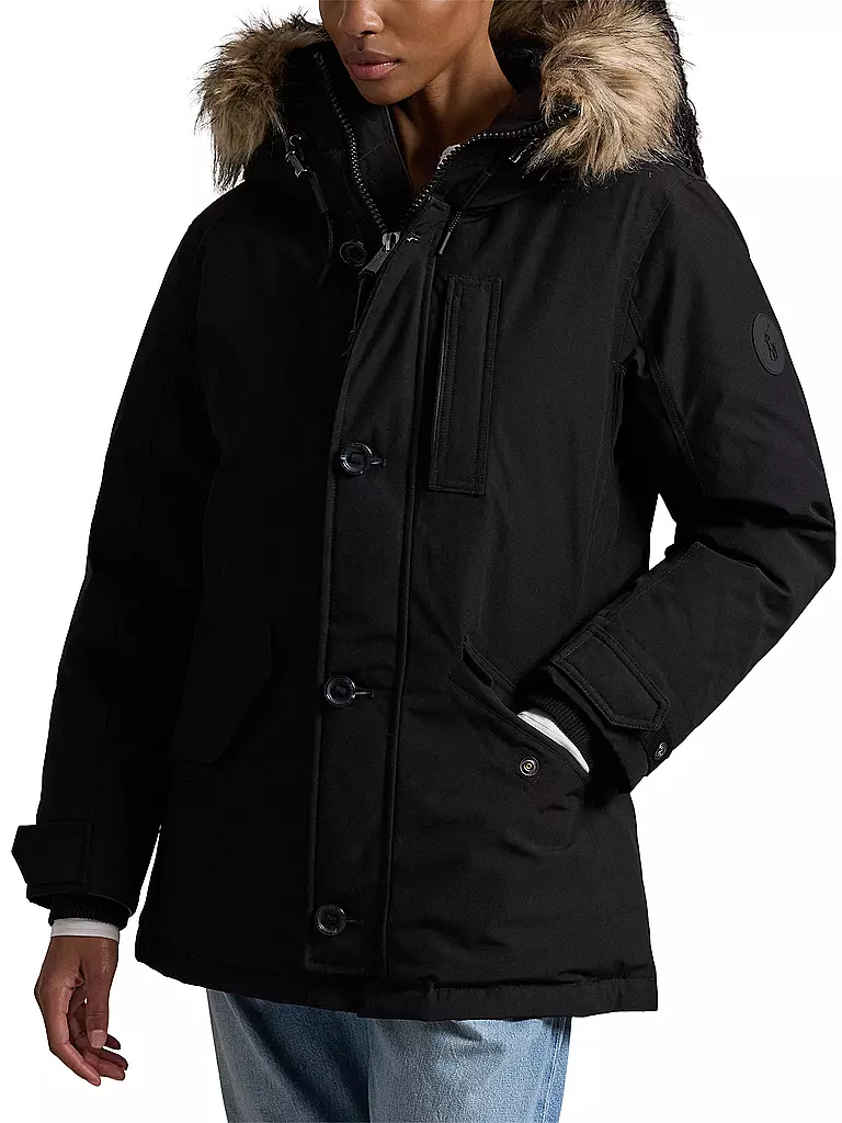 POLO RALPH LAUREN Herren Daunenparka TRIM DOWN schwarz