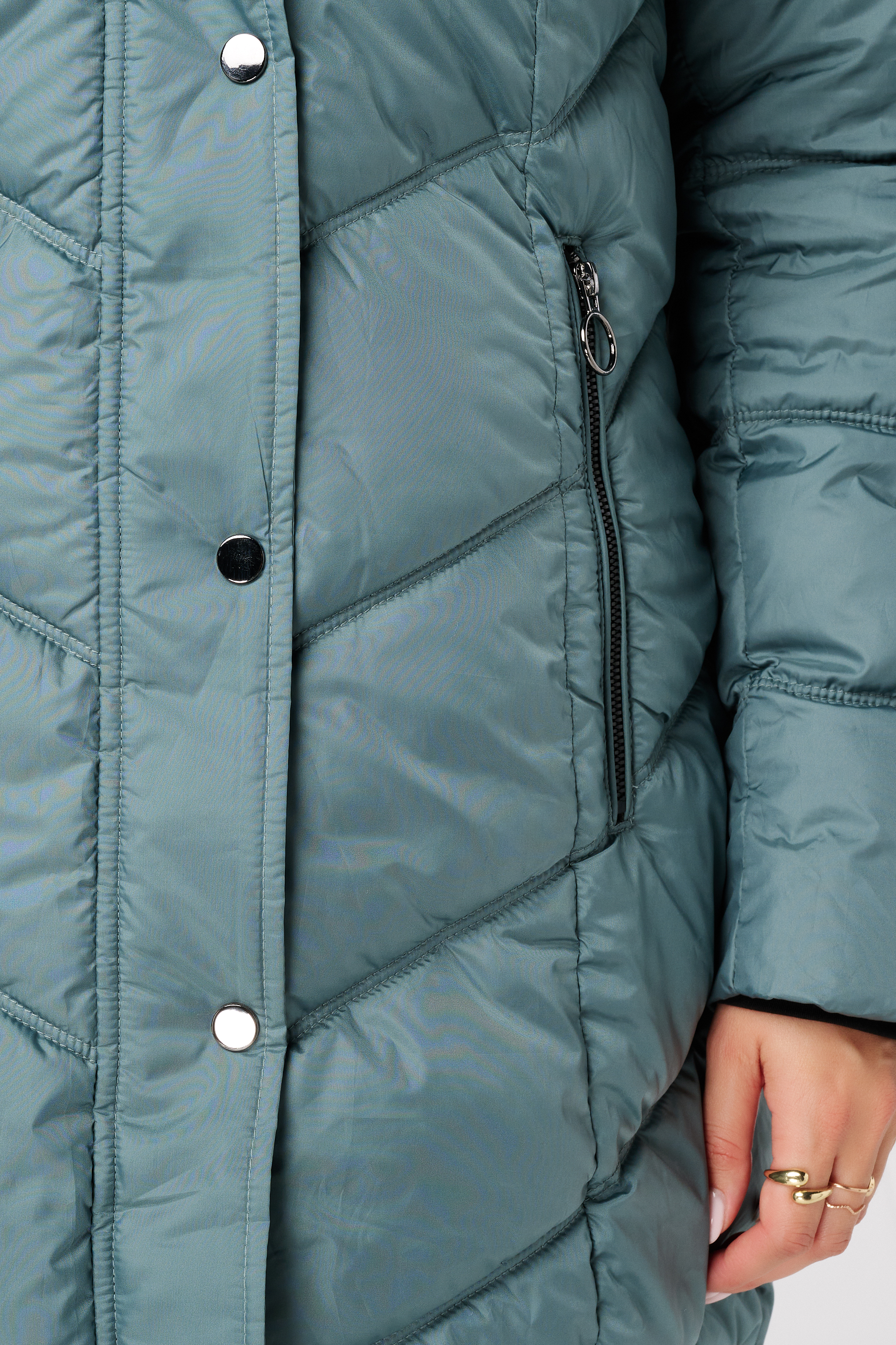 Jas met capuchon Hemels blauw