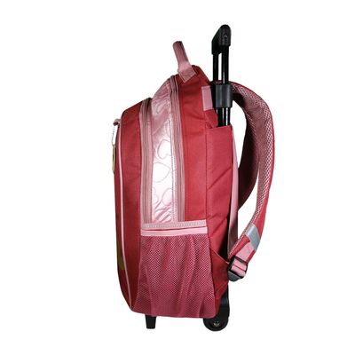 Sac à dos à roulettes Cybel - 2 compartiments - rose - Bagtrotter
