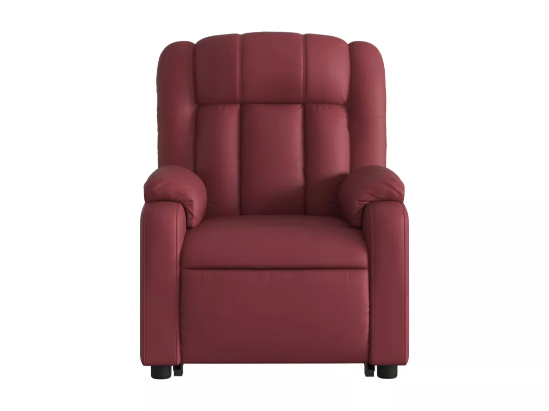 Fauteuil inclinable massant Rouge bordeaux Similicuir