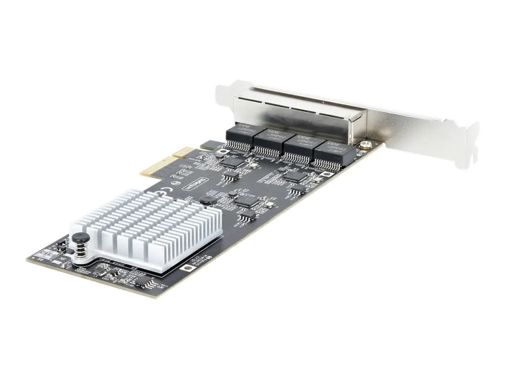 StarTech.com 4-Port 2.5Gbps NBASE-T PCIe Network Card, Intel I225-V Chip, Quad Port Computer Network Card, Multi-Gigabit NIC, PCI Express Server LAN Card, Desktop Ethernet Interface Card, PCI Express 2.0 (PR42GI-NETWORK-CARD) - Netværksadapter - PCIe