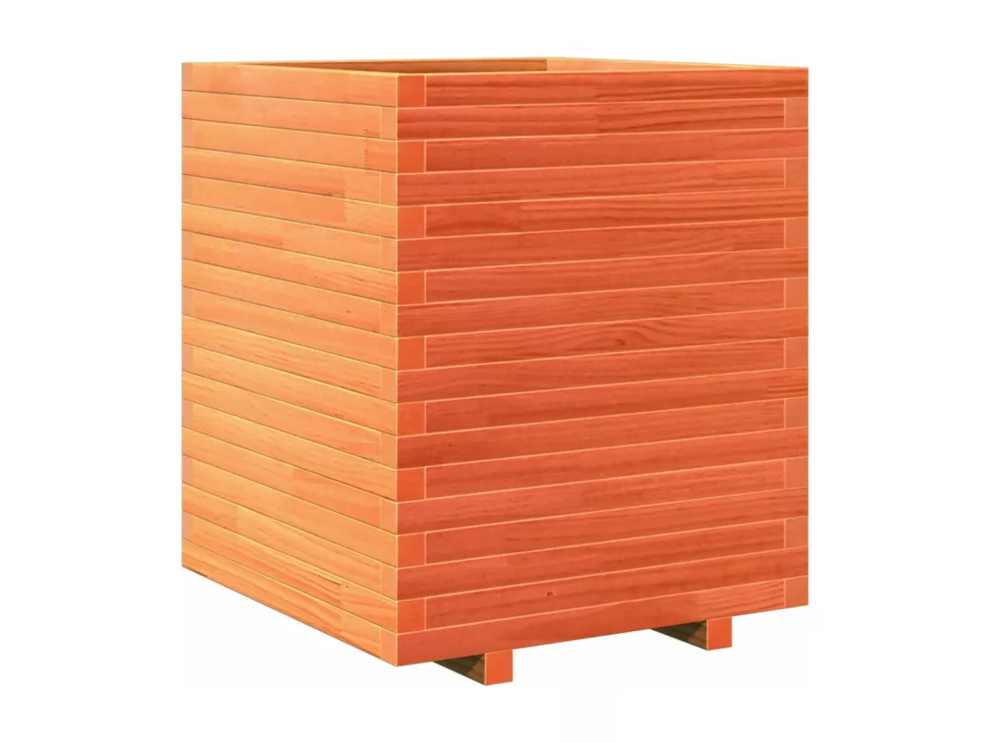 Jardinière bac lit surélevé bois marron 60 x 60 x 72 cm 02_0038477