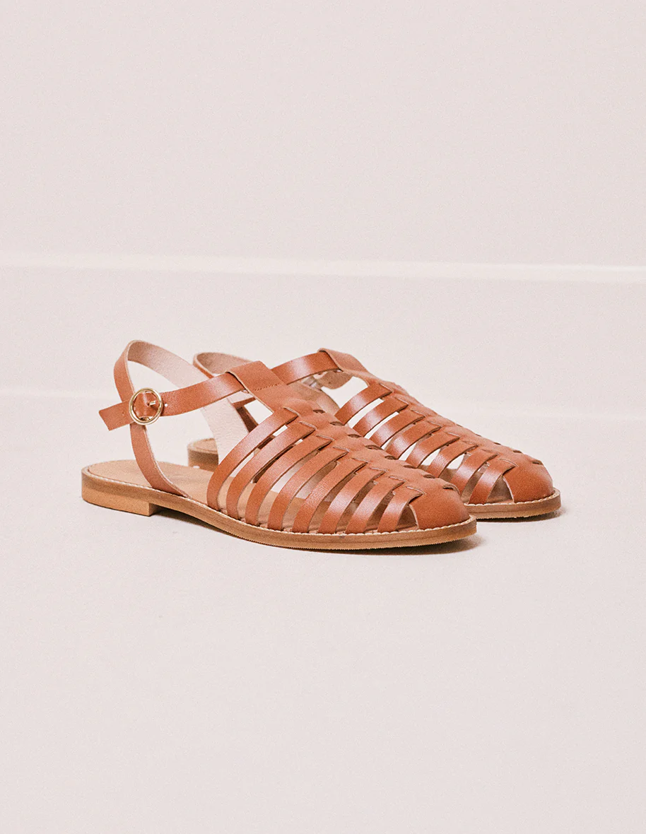 Sandales Cécile - Cuir cognac