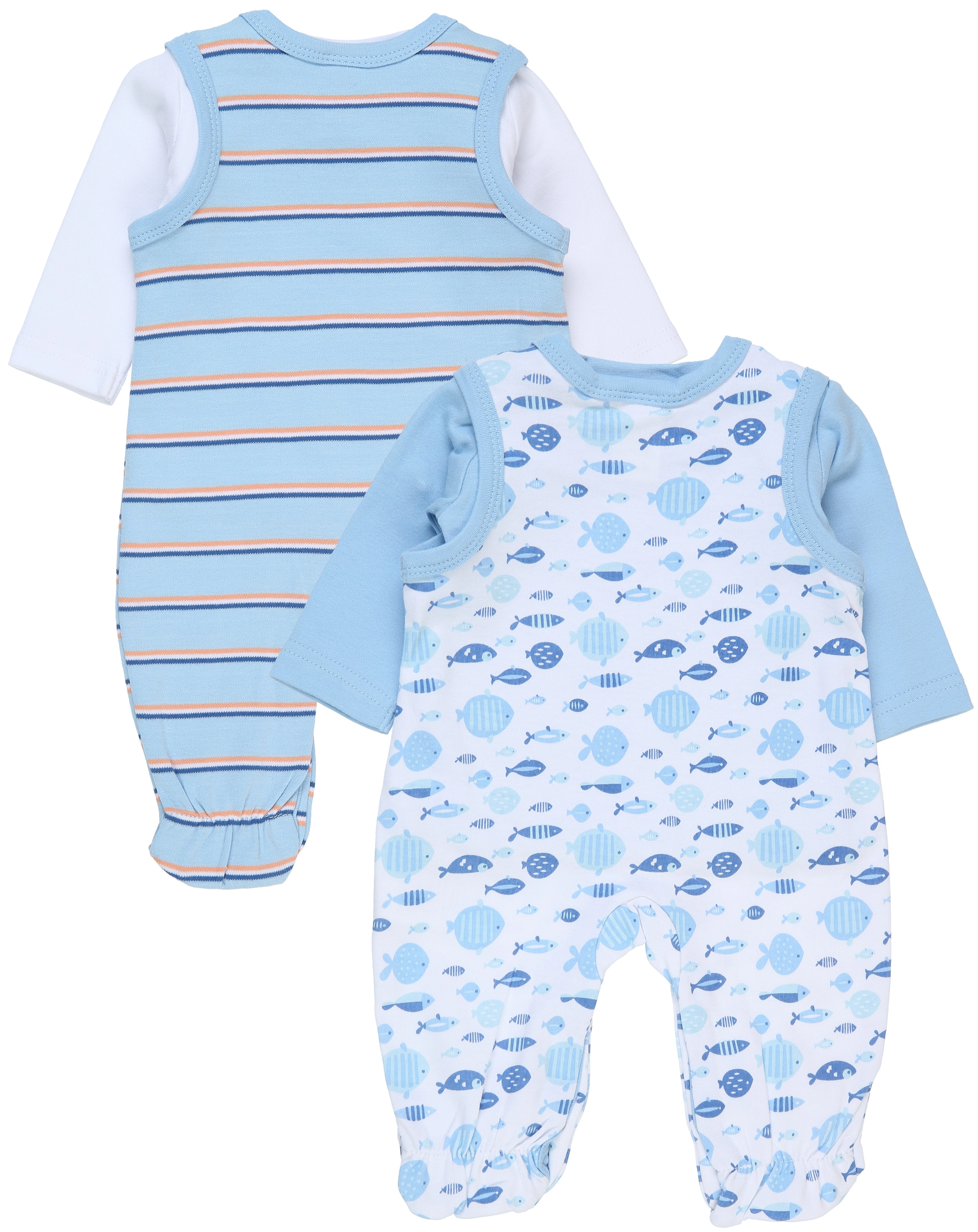 Strampler-Set CAPTAIN FUTURE 2er-Pack in blau/weiß