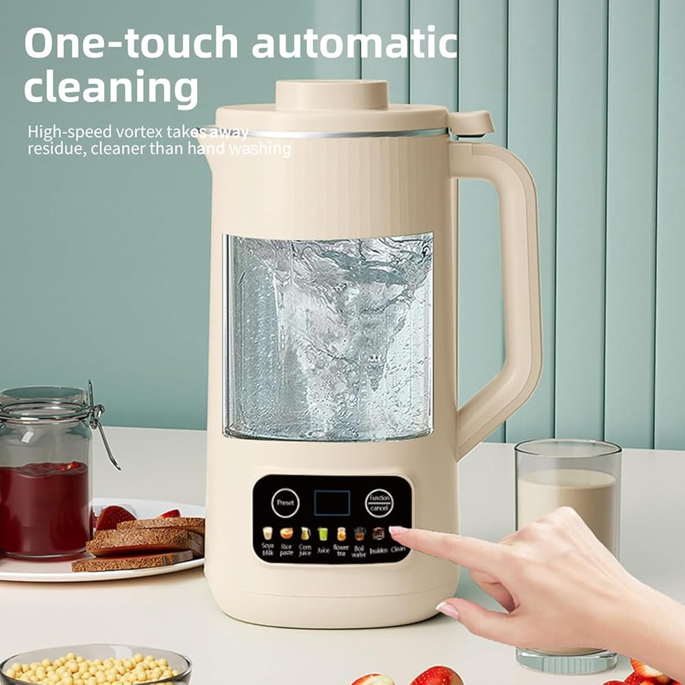 Machine à Lait Végétaux, Machine à Lait de Noix Automatique 600 ml, 600W Machine pour Lait Végétal Fait Maison sans Lactose, pour Avoine, Soja, Noix, Fruits etc. Multifonctionnel et Santé : Cuisine et Maison