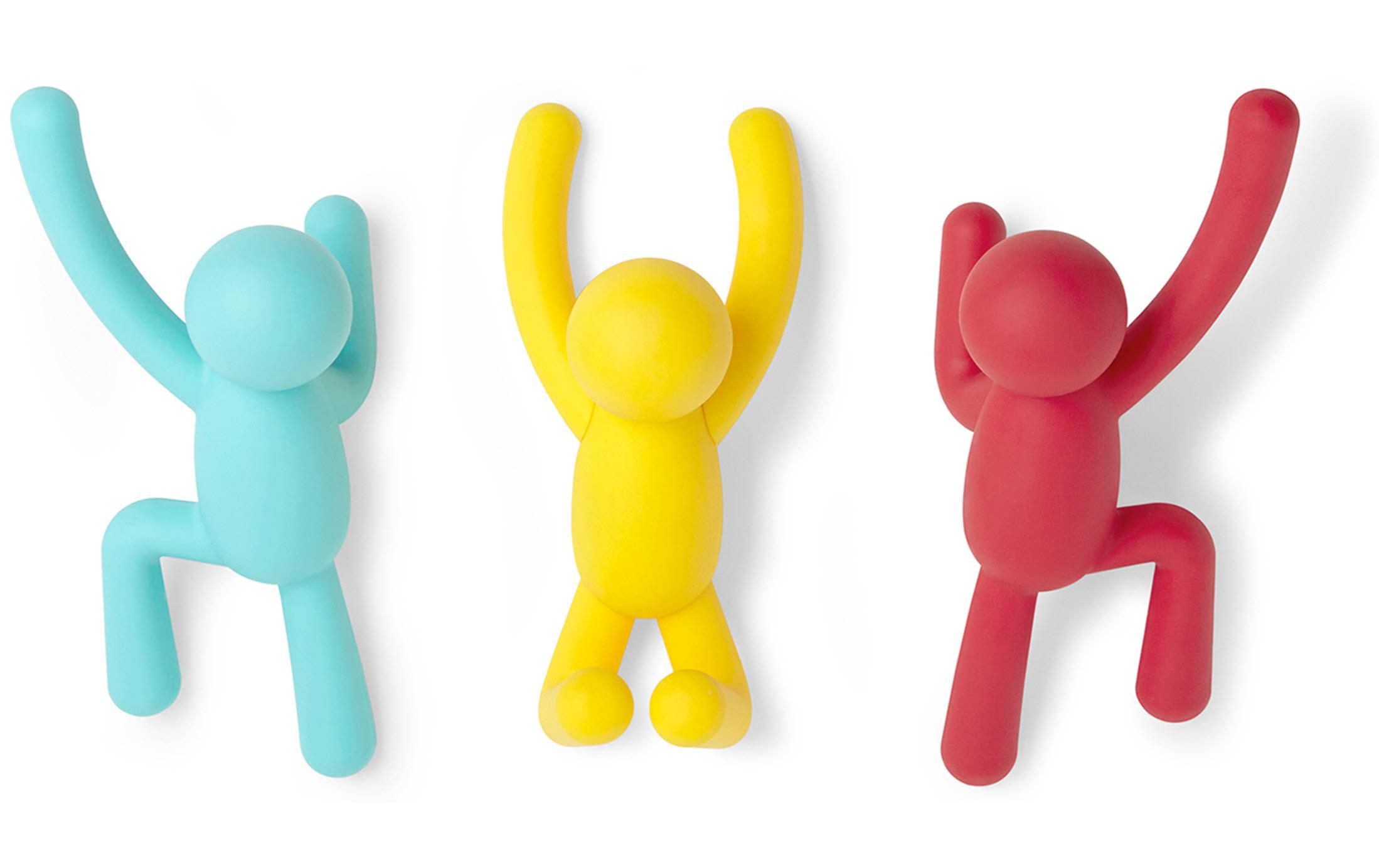 Wandhaken Buddy MehrfarbigWandhaken aus Acrylnitril-Butadien-Styrol (ABS), Mehrfarbig